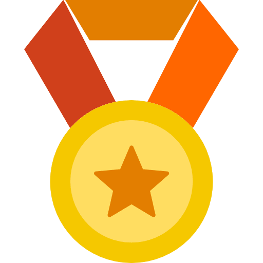 Safety commitment medal icon
