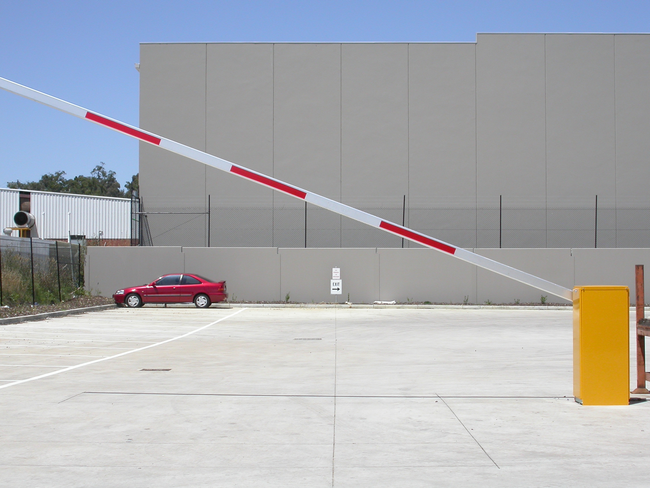 Car parks boom gate example