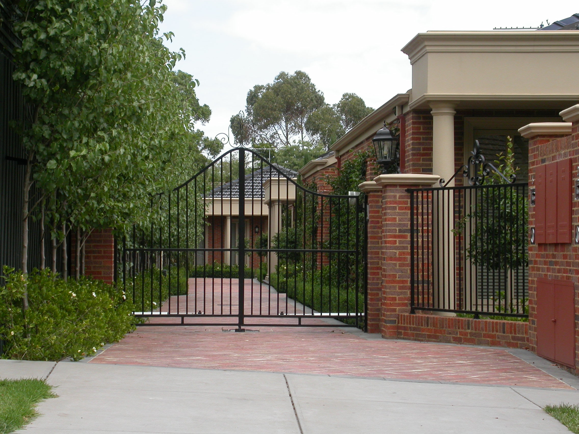 Wrought iron swing gate