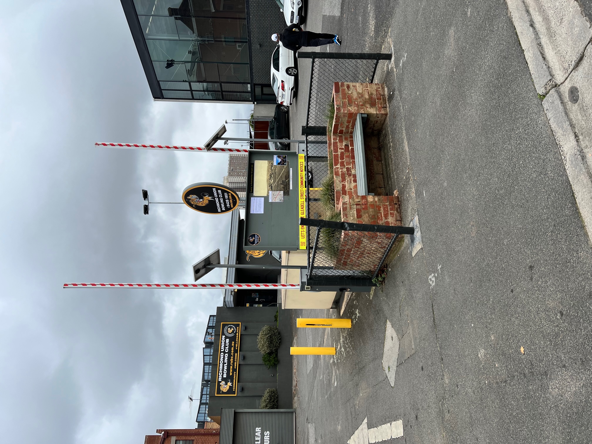Industrial boom gate installation